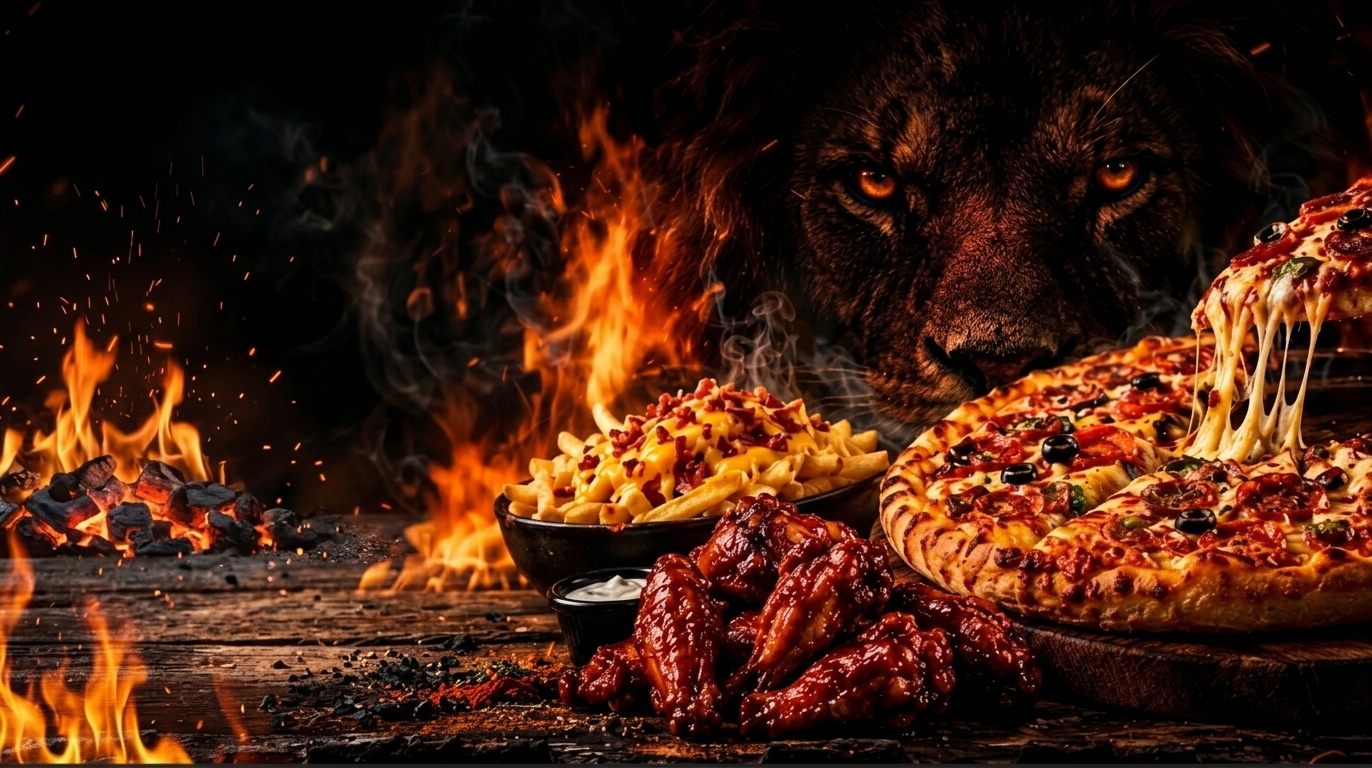 Queso de pizza estirándose sobre costillas BBQ