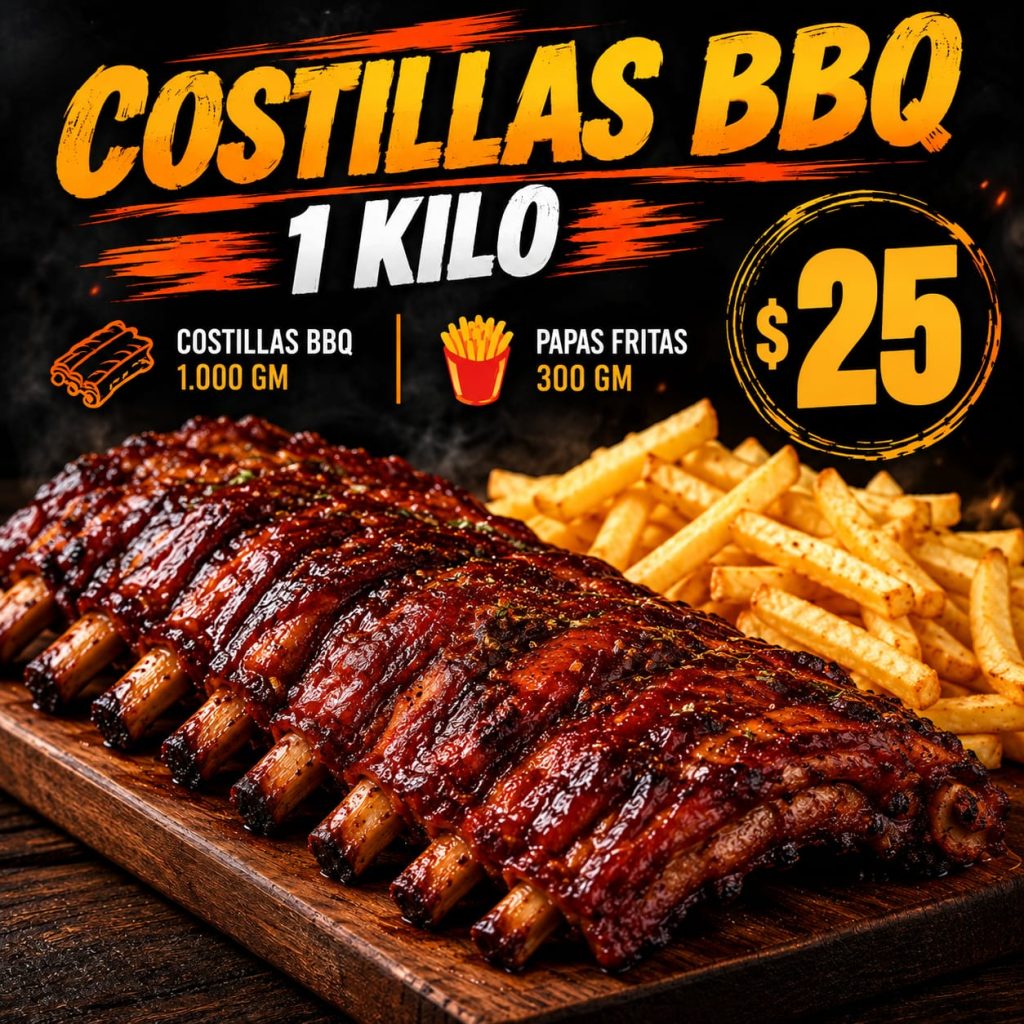 costilla bbq 1 kilo