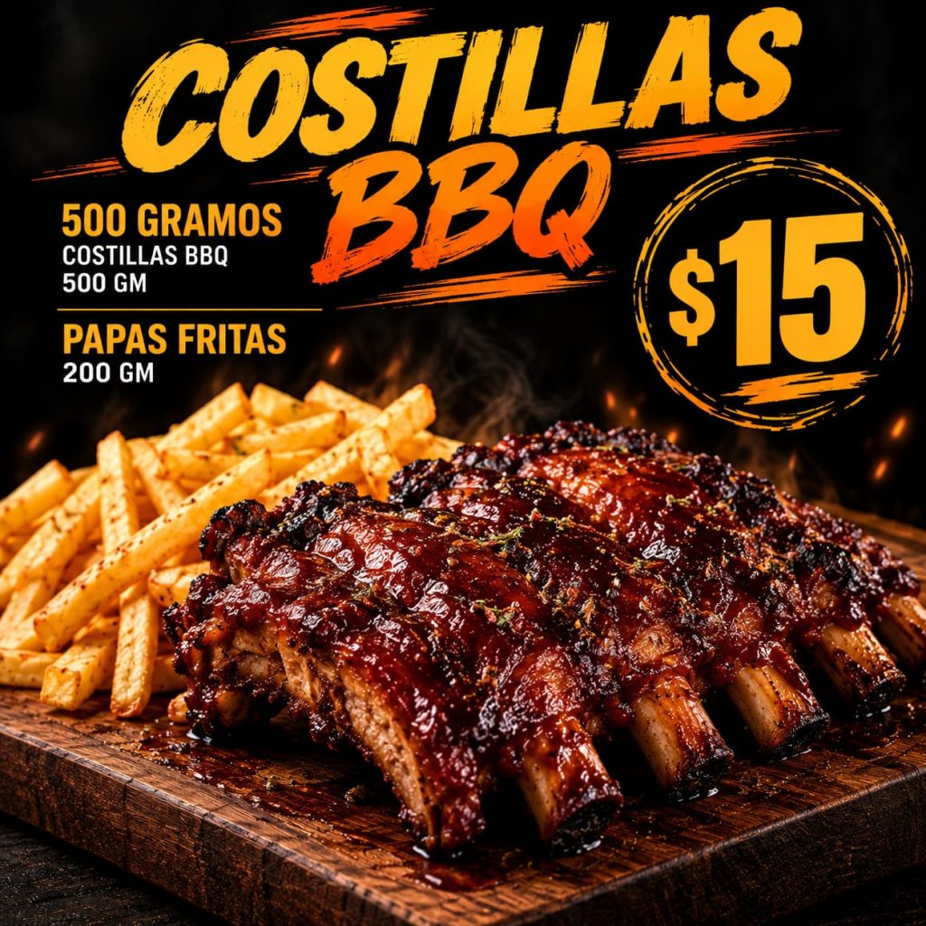 Costillas bbq 500 g