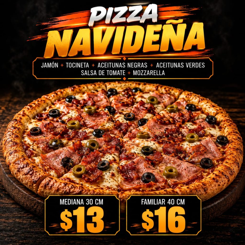 Pizza navideña