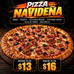 Pizza navideña